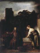 REMBRANDT Harmenszoon van Rijn Christ and the Woman of Samaria oil painting